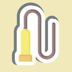 Sticker Whip. related to Equestrian Sport symbol. design editable