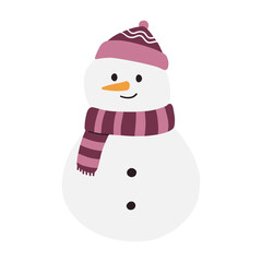 Snowman winter vector illustration