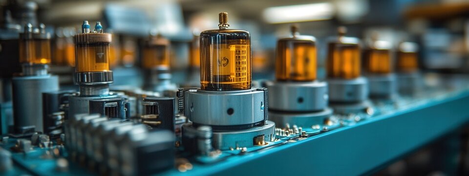 Exploring vintage tube amplifiers in a workshop setting a close-up view of electronic components and circuitry