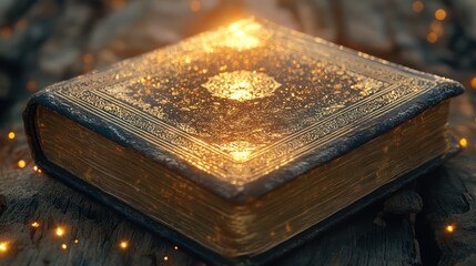 Ancient Book of Golden Wisdom: Illuminated Manuscript