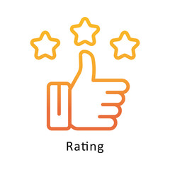 Obraz premium Rating Vevtor Gradient Outline Icon. Eps 10 File 