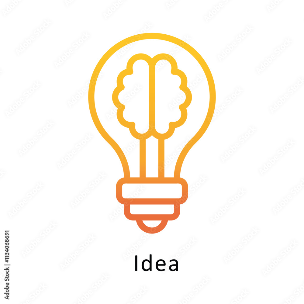 Poster idea vevtor gradient outline icon. eps 10 file