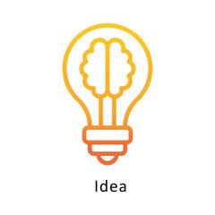 Idea Vevtor Gradient Outline Icon. Eps 10 File 