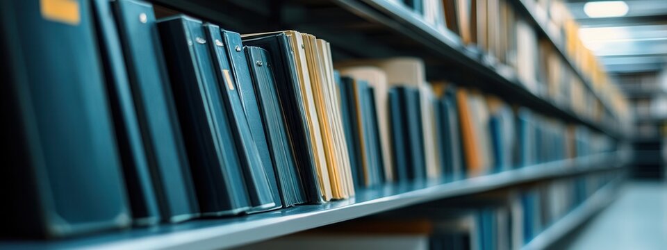 Exploring the diverse collection of books in a library urban setting close-up perspective knowledge and learning