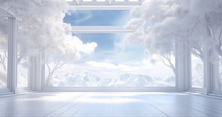 beautiful random white room background