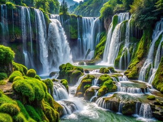 Huangguoshu Waterfall Macro, Guizhou Landscape, Nature's Detail