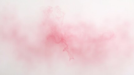 Obraz premium soft pink smoke on white background for gentle and dreamy abstract visuals
