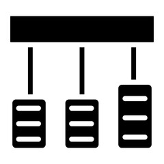 Accelerator pedal of manual transmission car isolated on white background.