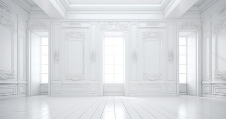 Fototapeta premium beautiful random white room background