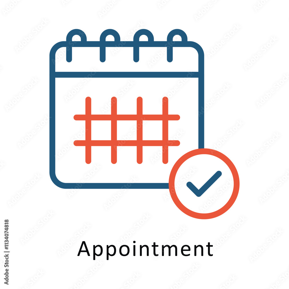 Poster appointment vector two color icon. eps 10 file