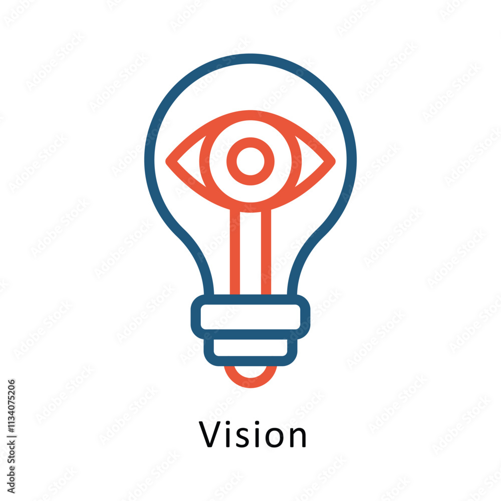 Poster vision vector two color icon. eps 10 file