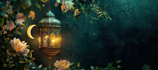 Holy Ramadan Kareem moon. Month of fasting for Muslims.illustration