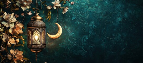 Holy Ramadan Kareem moon. Month of fasting for Muslims.illustration