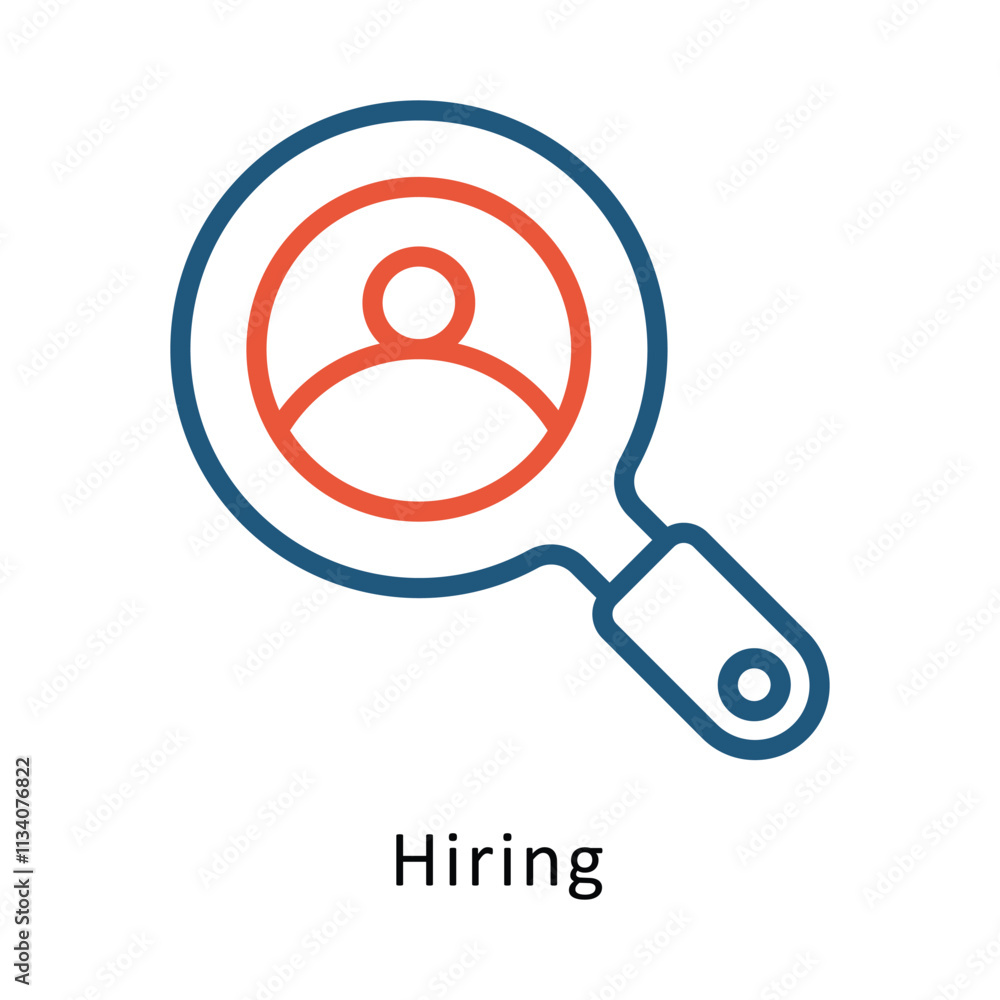 Poster hiring vector two color icon. eps 10 file