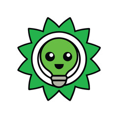 Green Innovation Idea Logo Vector Design for Eco Friendly and Sustainable Solutions