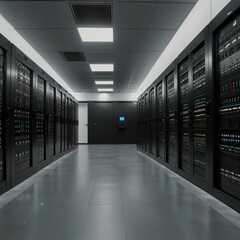 Server room in datacenter
