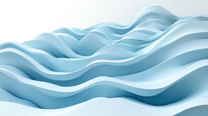 Obraz premium Soothing abstract wave patterns digital art graphic design contemporary space aerial view serenity concept