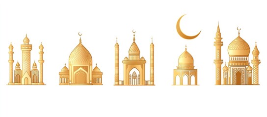 Holy Ramadan Kareem moon. Month of fasting for Muslims.illustration
