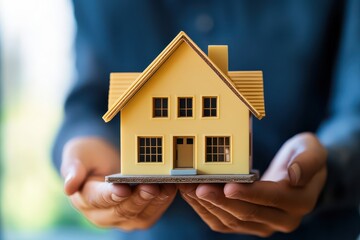 Real estate agent presenting mortgage options to clients, vibrant modern office, mortgage, real estate services