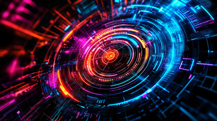 Obraz premium Cybersecurity countermeasures enhanced by artificial intelligence in a digital environment abstract tech design insight