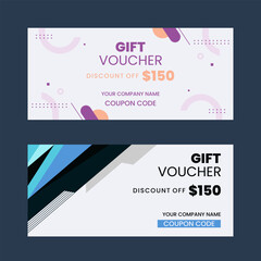 Colorful gift voucher horizontal banners