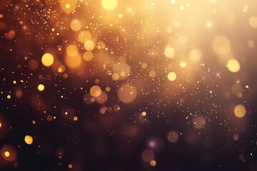 Obraz premium Golden Sparkles and Bokeh Light Background