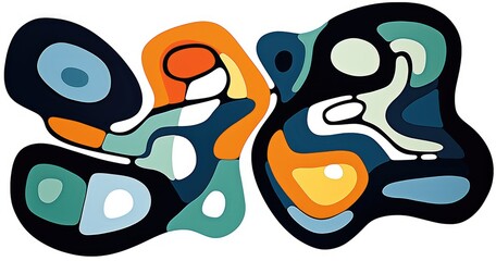 beautiful vector illustration of two abstract shapes