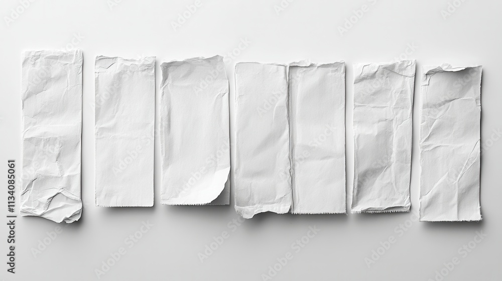 Poster crumpled paper textures studio image collection minimalist top-down view creative design concepts