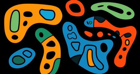 beautiful vector illustration of two abstract shapes