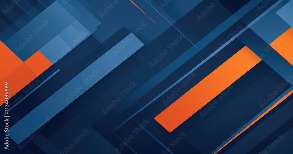 Aufkleber beautiful random background with geometric stripes and orange elements, this flat design vector pres