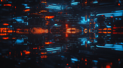 Obraz premium Smart digital Innovation city with connection network reciprocity over the cityscape. of future smart wireless digital city and social media networking systems that connects people with in city