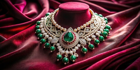 Obraz premium Elegant jewelry, luxury accessories, and high-end fashion showcased in stunning, detailed close-up product photography with professional studio lighting.