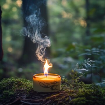 Mystic candle in the wilderness