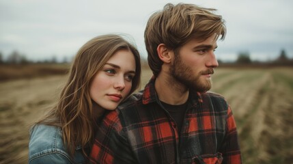 Fototapeta premium Men and women couple facing trouble