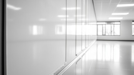 Fototapeta premium Modern office space corporate environment interior photography bright lighting minimalist design concept