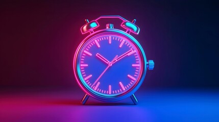 Neon Alarm Clock in Vibrant Colors