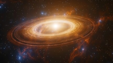 Astronomical viewpoint digital artwork of cosmic formation