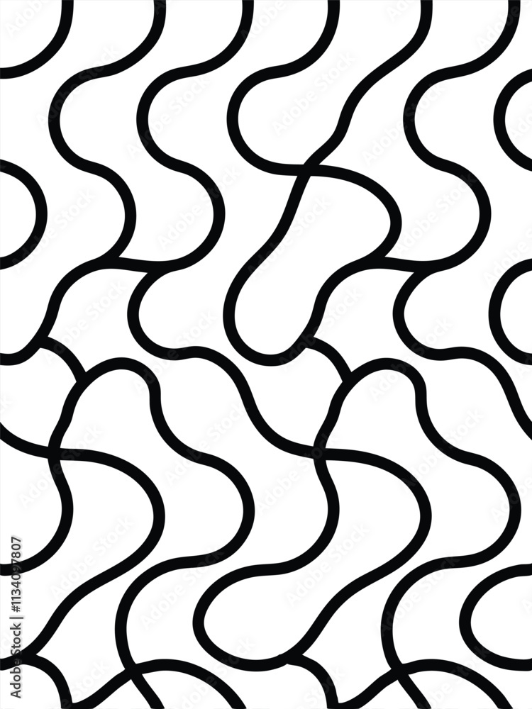 Aufkleber a seamless abstract line pattern vector ideal for textiles, branding, and modern graphic design proj