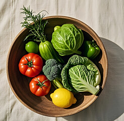 fruits and vegetables in the basket