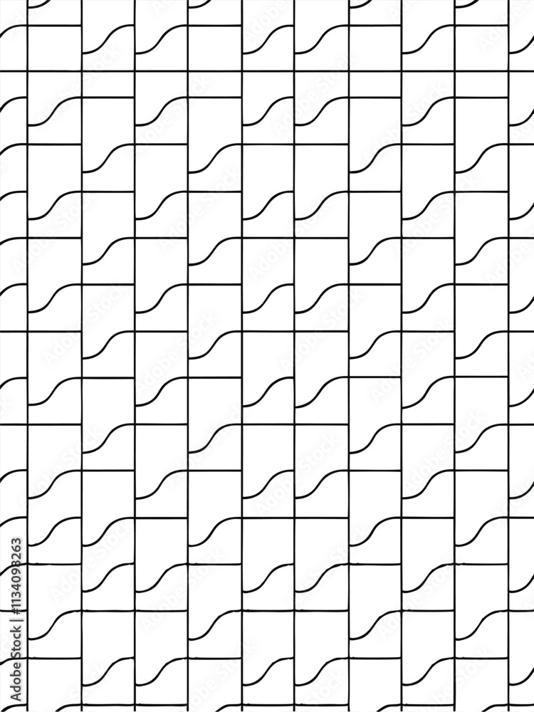 Aufkleber a seamless abstract line pattern vector ideal for textiles, branding, and modern graphic design proj
