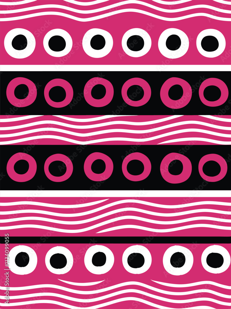 Poster A seamless abstract line pattern vector ideal for textiles, branding, and modern graphic design projects. Perfect for creating stylish, minimalistic, and geometric designs for various applications.