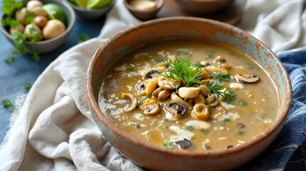 Kaeng Het Wild Mushroom Soup with Herbs - Laotian Comfort Food