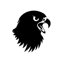 Unique graphic of eagle. Bird symbol template. Modern heraldic design concept.