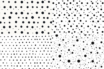Fashion-inspired polka dots on a white background