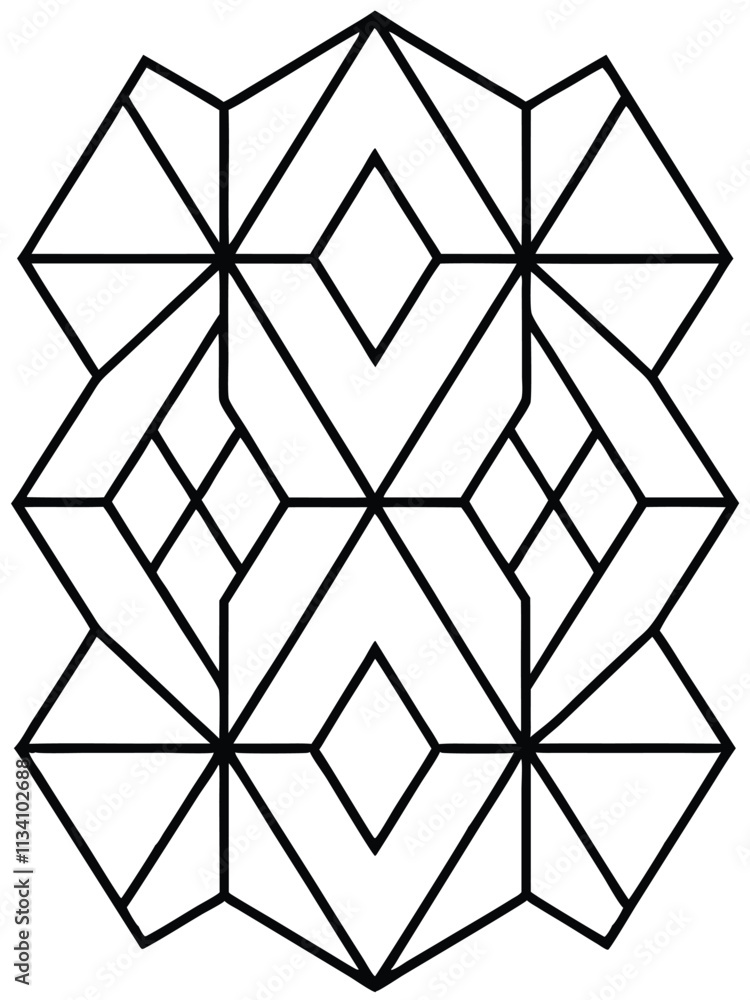 Poster A seamless abstract line pattern vector ideal for textiles, branding, and modern graphic design projects. Perfect for creating stylish, minimalistic, and geometric designs for various applications.