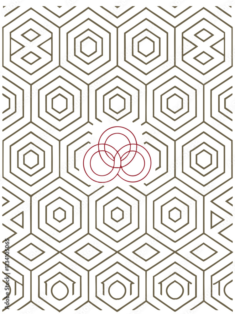 Poster A seamless abstract line pattern vector ideal for textiles, branding, and modern graphic design projects. Perfect for creating stylish, minimalistic, and geometric designs for various applications.