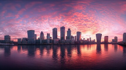 Fototapeta premium London, England - Panoramic Skyline View of Bank