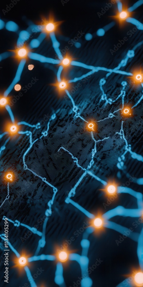 Aufkleber innovative technology network design digital lab abstract image dark environment close-up view futur