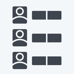 Icon Vote Counting. related to Electiont symbol. glyph style. simple design editable