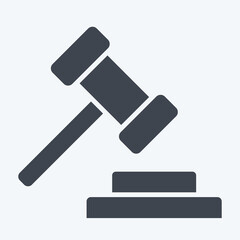 Icon Electoral Law. related to Electiont symbol. glyph style. simple design editable